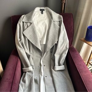 Tall Grey Lightweight Double Breasted Jacket